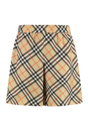 Burberry Beige Checks Shorts
