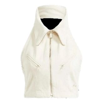 adidas (WMNS) adidas Fashion Montreal Denim Cropped Vest Asia Sizing White IS3580