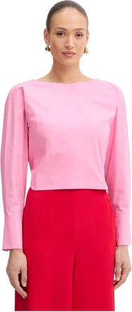Twinset Crossover Blouse - Dames - Blouses - Roze - L - Katoen - Overhemden