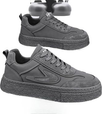 Generic Thick-Soled wear-Resistant Casual Mens Sports Low-top Flat Shoes, Grey, 9.5-11.5