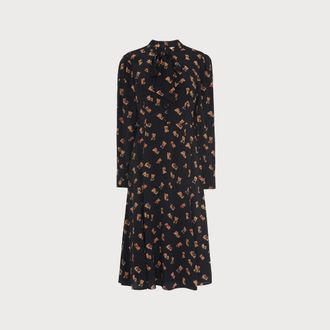L.k. Bennett Womens Mortimer dresses, Black Silk - Size 10 UK