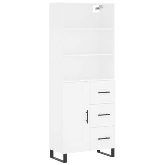 Berkfield Home Highboard White 69.5x34x180 cm Engineered Wood