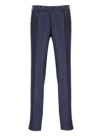 L.B.M. 1911 pinstripe pleated trousers - Blue
