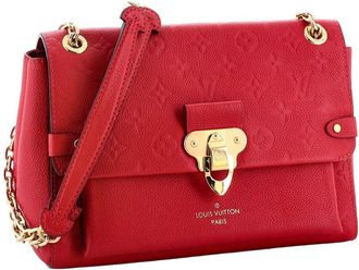 Louis Vuitton Red Monogram Empreinte Leather Vavin Pm (Authentic Pre-Loved)