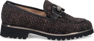 Sangiorgio Loafers, female, Black, Size: 10 US Black Moccasin Shoes with Velvet