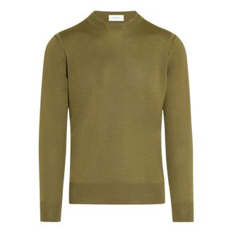 Paolo Pecora Round-neck Knitwear, male, Green, 2XL, Maglia Dolcevita