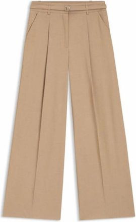 HUGO BOSS Hawelsa Broeken - Dames - Wijde Broeken - Bruin - M - Polyester - Broeken