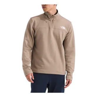 The North Face Cedar Trail Grid Fleece &frac14;-Zip Jacket Mushroom Grey NF0A8AZEBOX