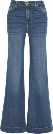 7 For All Mankind Modern Dojo Jeans - Dames - Flared Jeans - Blauw - W27 - Katoen - Jeans