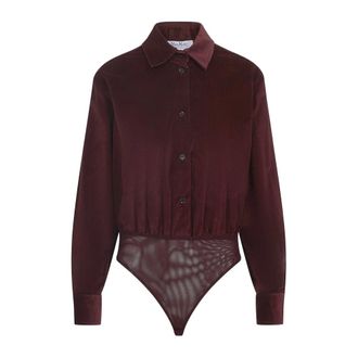 Max Mara Full-Body, female, Red, M, Fertile Velvet Bodysuit Shirt