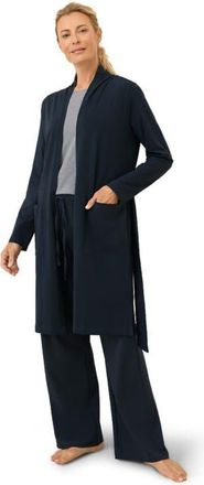 Pact Luxe Essential Wide Leg Pant Made With Organic Cotton in Midnight Blue at Nordstrom, Size X-Large