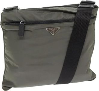 Prada Pre-owned Nylon prada-bags - Dames - Vintage Schoudertas - Grijs - ONE Size - Nylon - Vintage