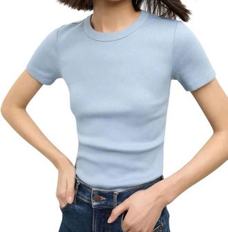 Veronica Beard Pruitt Tee In Smoke Blue