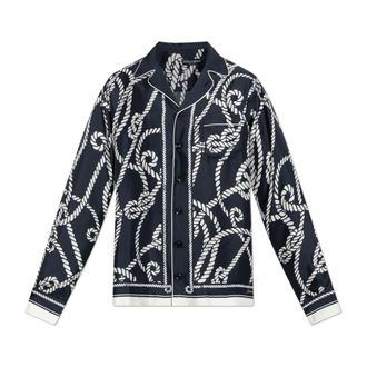 Dolce & Gabbana Heren, Overhemden, Blauw, Maat: 2XL Zijde