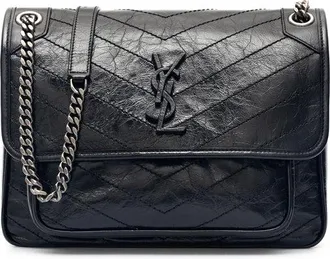 Saint Laurent Wrinkled leather medium Niki bag Woman One Size