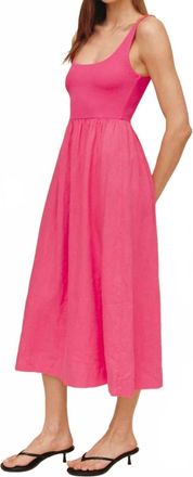 Bella Dahl Sleeveless Knit Combo Dress In Spiced Hibiscus