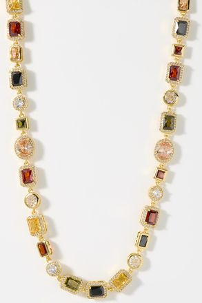 Le 31 Mens Opulent mixed stone golden necklace