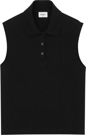 Saint Laurent Tops, Dames, Zwart, S, Sleeveless Tops