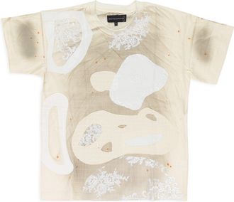 Who Decides War by Ev Bravado Cream Location Grid T-Shirt