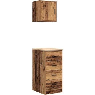 vidaXL vidaXL Garage Cabinets 2 pcs Old Wood Engineered Wood