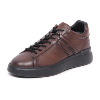 Hogan H580 Allacciato H Slash - Heren - Sneakers - Bruin - 40 1/2 EU - Leer - Schoenen