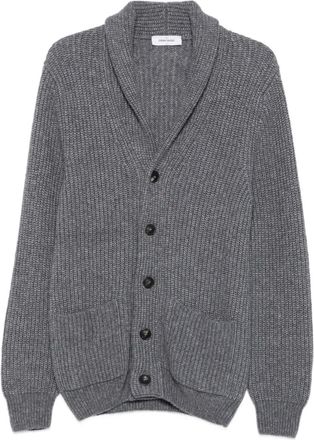 Gran Sasso Cardigan con scollo a scialle - Grigio