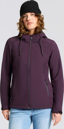 Killtec Softshelljacke KILLTEC KOW 8 WMN SFTSHLL JCKT, Damen, Gr. 36, pflaume, Obermaterial: 92% Polyester, 8% Elasthan, normal, Jacken Softshelljacke, mit ve