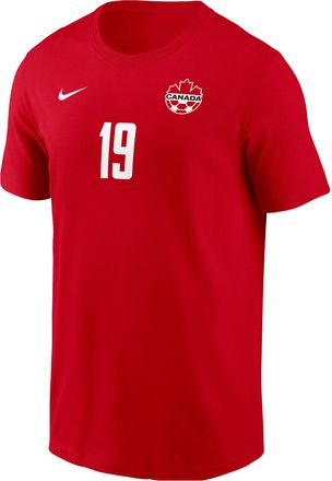 Nike Alphonso Davies Team Canada Nike Mens Soccer T-Shirt in Red | M11332P375CAAD-RED