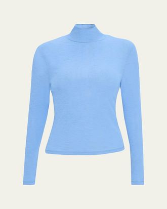 Veronica Beard Wyeth Ribbed Turtleneck Top