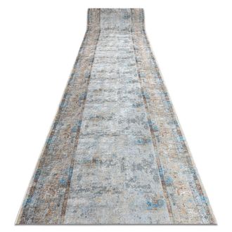RugsX RugsX Anti-Slip Lotus Runner in Grey | Size: 100 cm x 500 cm
