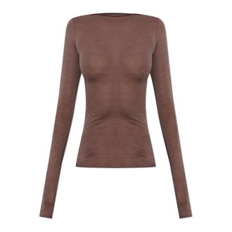 Rick Owens Tops, Dames, Paars, XS, Wol, LS T