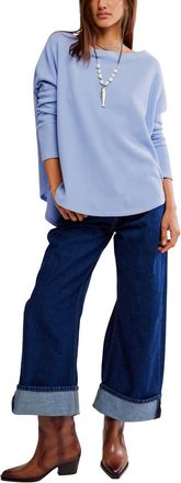 Free People Latte Thermal Tee In Blue