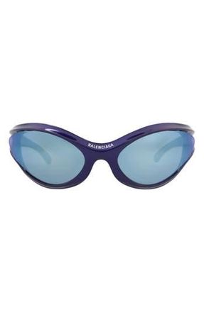 Balenciaga 77mm Novelty Sunglasses in Blue Blue Blue at Nordstrom Rack