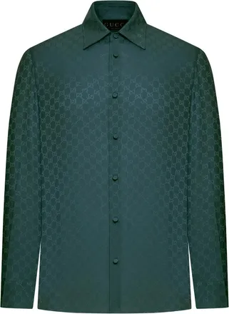 Gucci GG Jacquard Silk Shirt