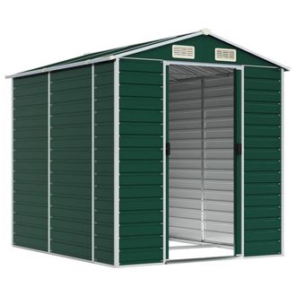 Berkfield Home Garden Shed Green 191x215x198 cm Galvanised Steel | Size: 191 x 215 x 198 cm