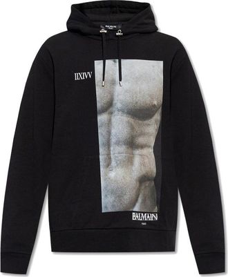 Balmain Black Cotton Mens Sweatshirt
