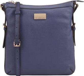 Paul Costelloe Womens Lister Leather Cross Body Bag - Blue - One Size