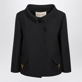 Valentino Black Wool Silk Jacket