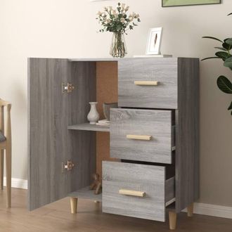 Berkfield Home Sideboard Grey Sonoma 69.5x34x90 cm Engineered Wood