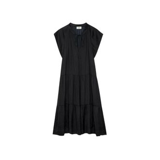 Zadig&Voltaire Kleedjes, Dames, Zwart, M, Polyester, Rito Satin Dress