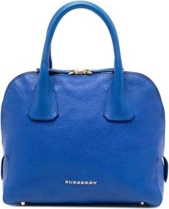 Burberry Pre-owned Handbags, female, Blue, Size: ONE SIZE Pre-owned Vintage Tote