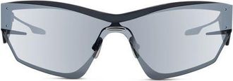 Givenchy Giv Cut 69mm Oversize Geometric Sunglasses in Shiny Palladium /Smoke Mirror at Nordstrom