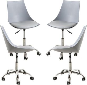 Regalos Miguel Regalos Miguel - Packs Sillas - Pack 4 Sillas Blok Office - Gris Claro