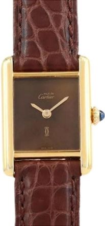 Cartier Pre-owned Must Tank Manual Wind - - Pre-owned - Donna - Marrone - ONE SIZE