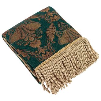 Riva Paoletti Shiraz Traditional Jacquard Throw - Emerald - One Size