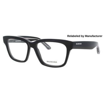 Balenciaga Ladies Black Rectangular Eyeglass Frames BB0343O00556R