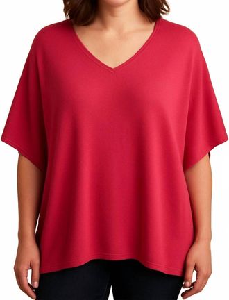 Frank Lyman Design Poncho Sweater In Flamingo