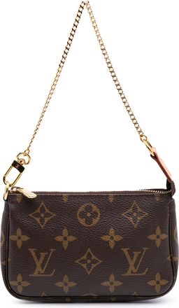 Louis Vuitton Pre-owned Womens Mini Pochette Clutch Monogram - Brown Textile - One Size