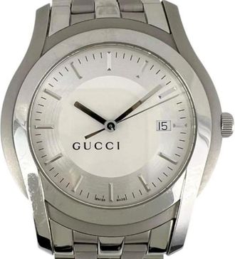 Gucci Pre-owned Watches, male, White, Size: ONE SIZE Pre-owned G Class Stainless Steel Watch