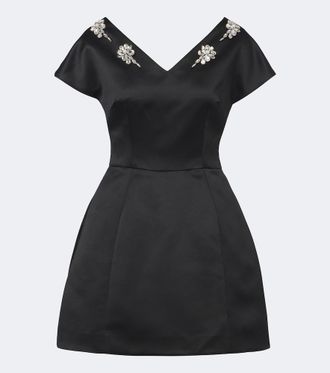 Simone Rocha Abito corto in raso con cristalli